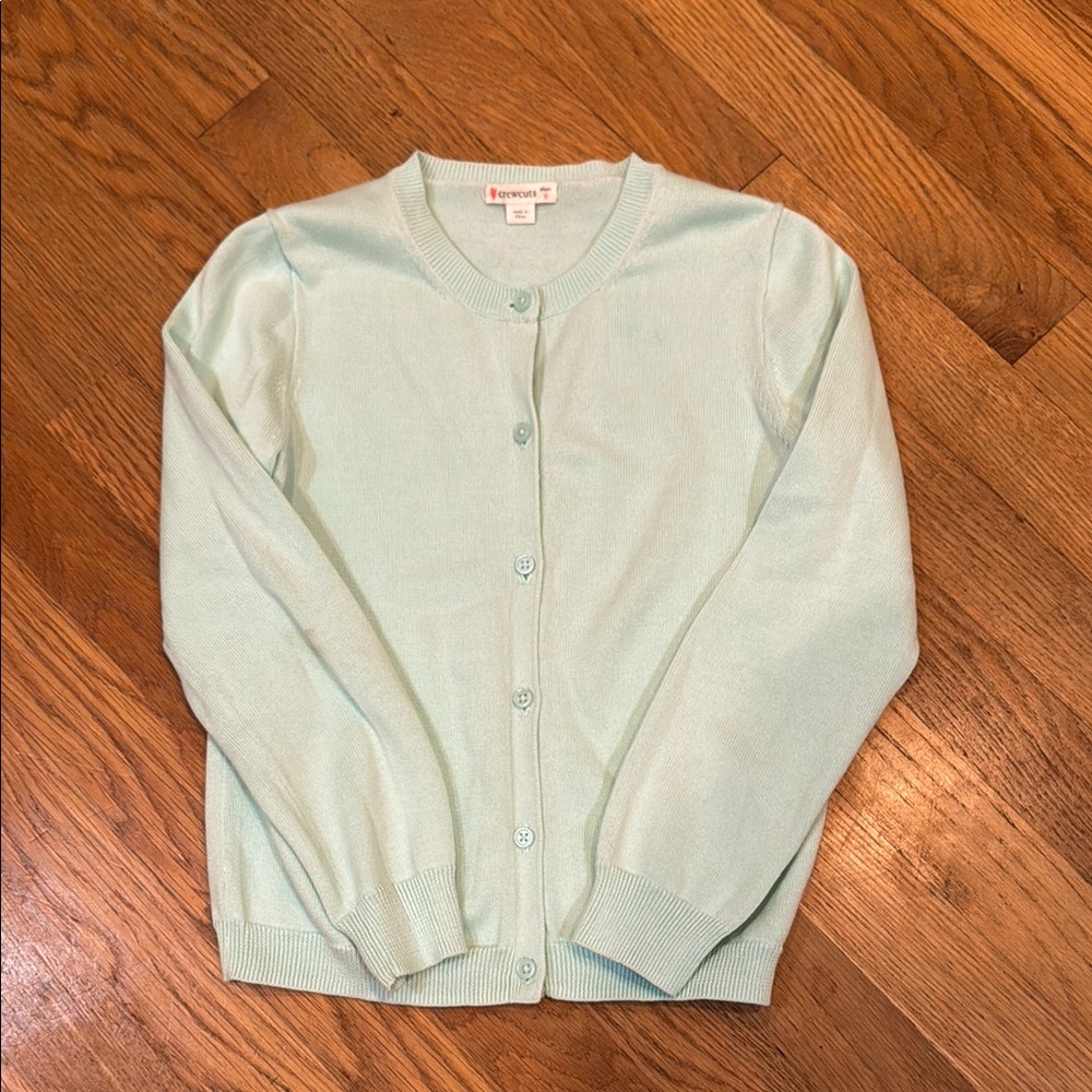 Pale mint green cardigan - girl’s size 8